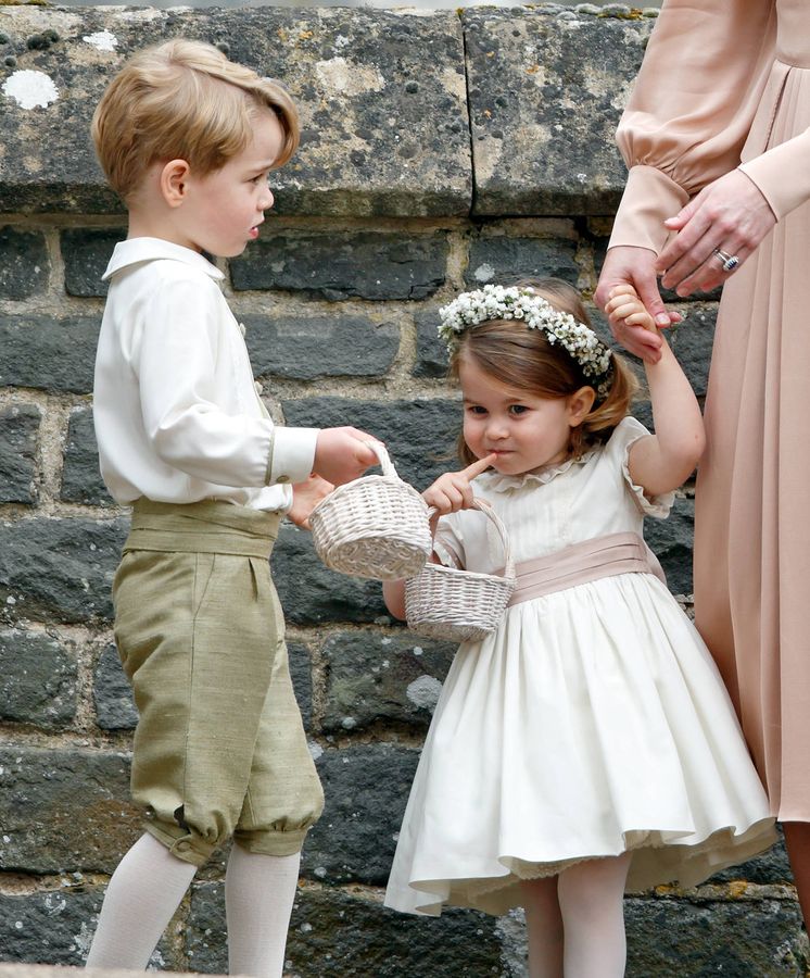 Foto: Los príncipes George y Charlotte en la boda de Pippa Middleton. (Getty Images)