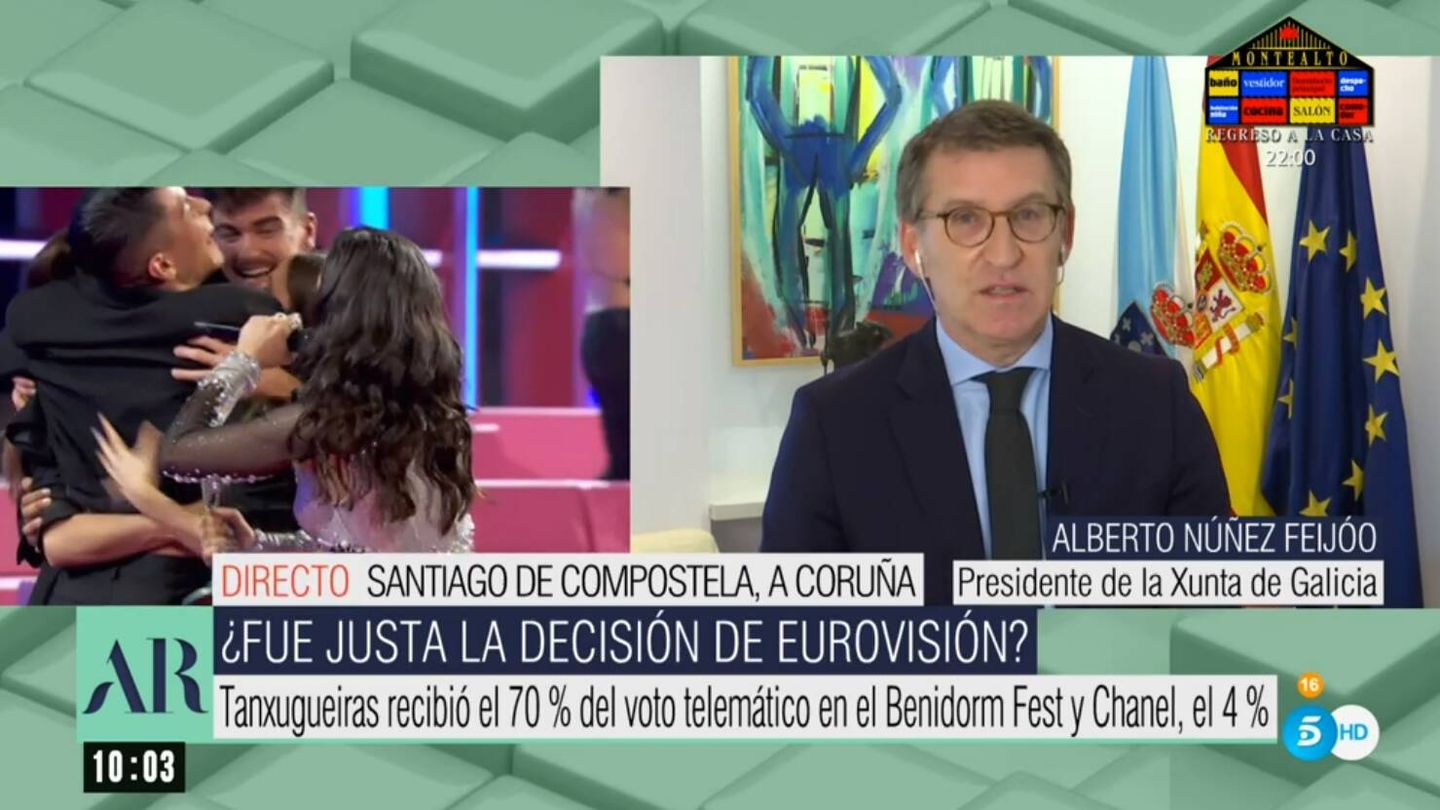 Alberto Núñez Feijóo en 'El programa de Ana Rosa'. (Mediaset España)