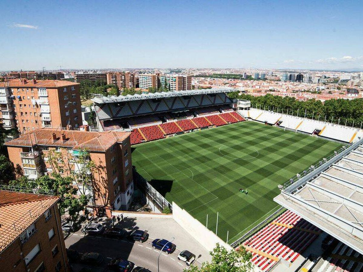 Foto: Vista aérea del estadio de Vallecas. (Cedida)