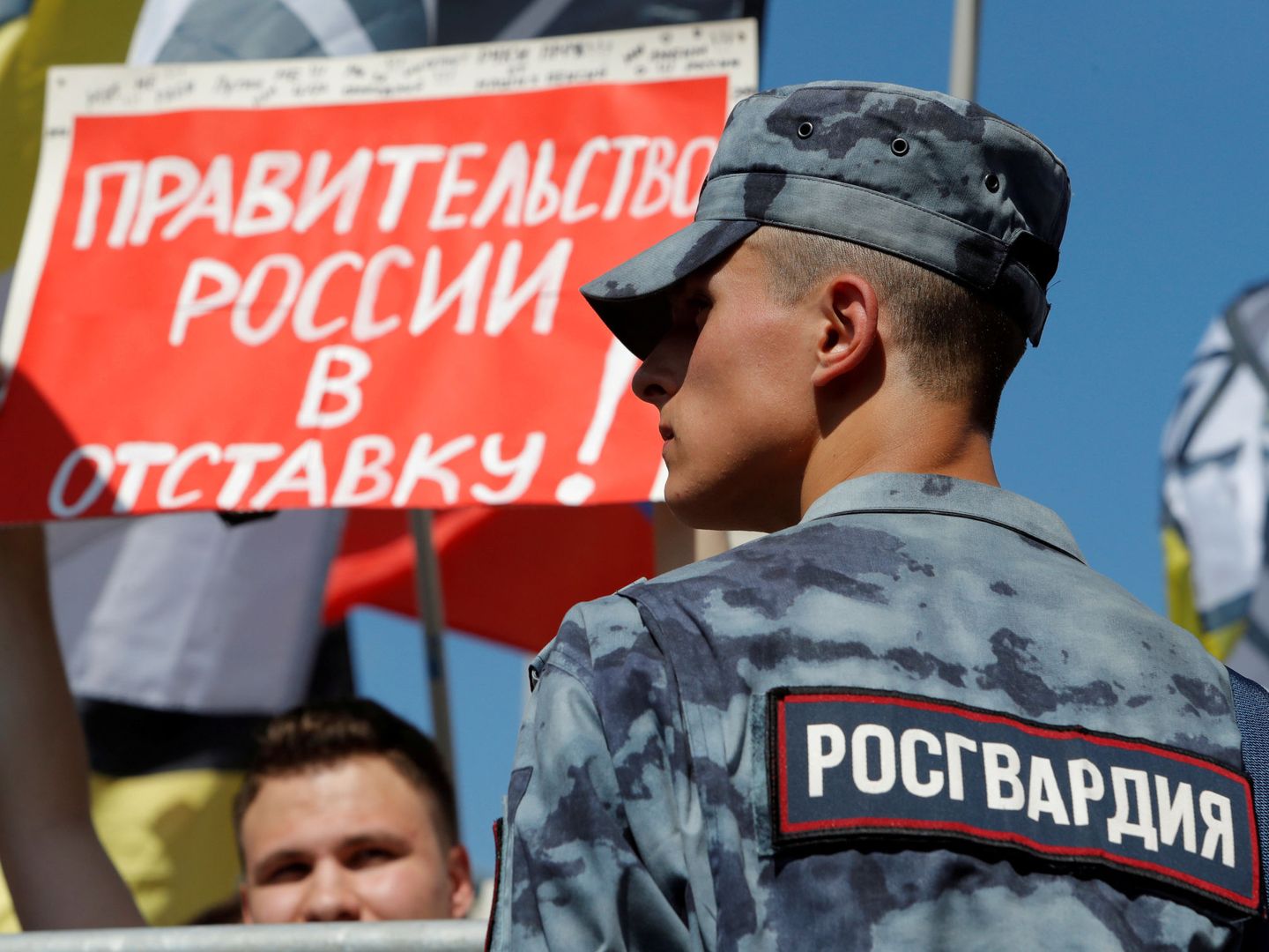 Protestas contra el retraso de la edad de jubilación para los ciudadanos rusos, en Moscú, el 29 de julio de 2018. (Reuters)