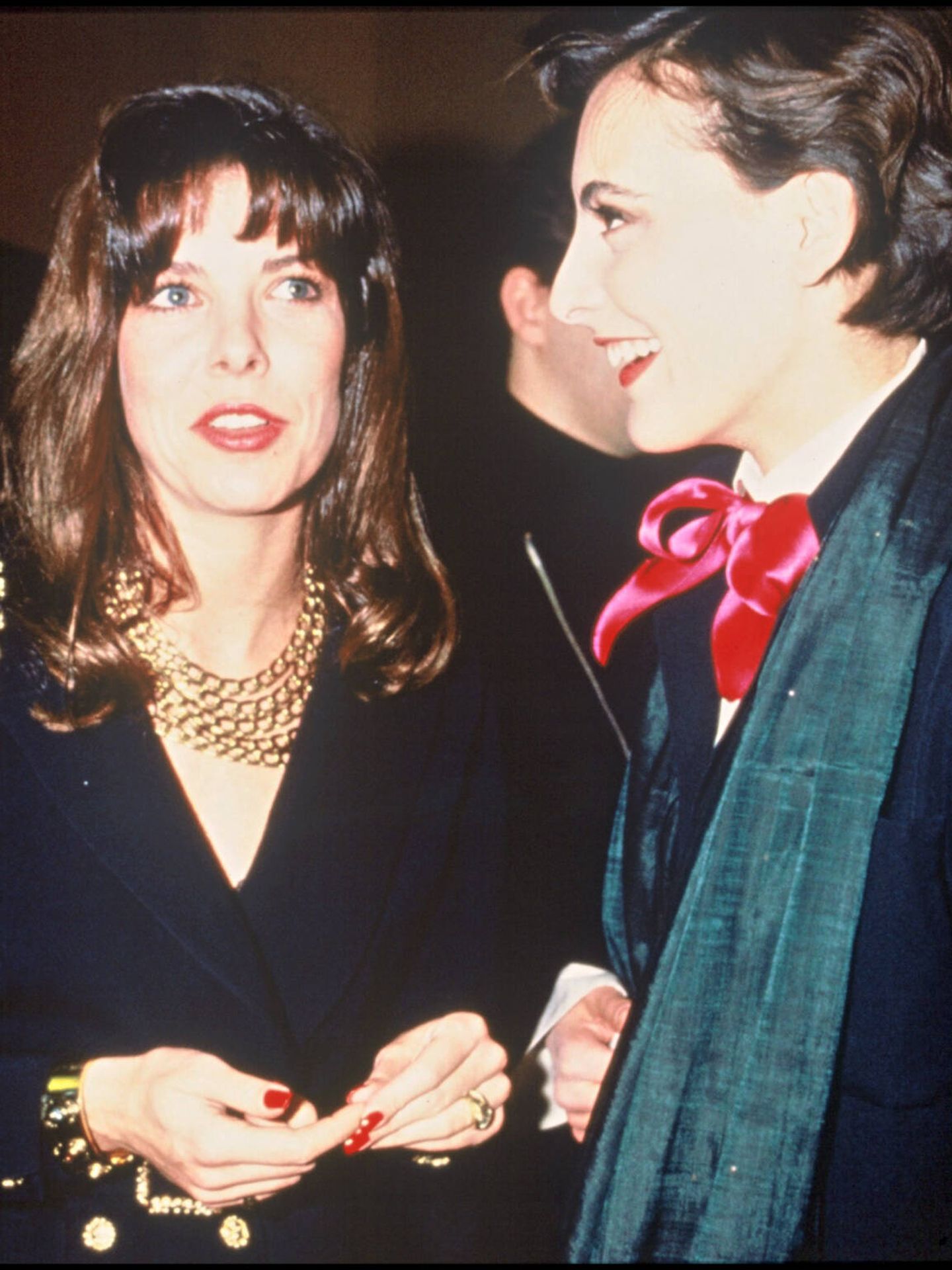 Carolina de Mónaco e Ines de la Fressange, en 1989. (Getty/Bertrand Rindoff Petroff)