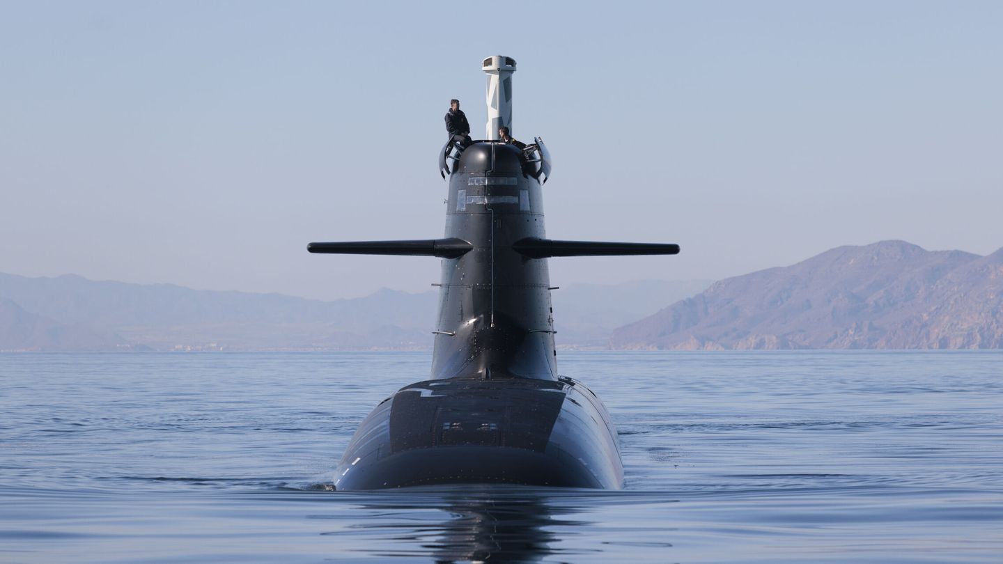 Submarino S-81 Isaac Peral (S-81), en pruebas de navegación. (Europa Press/Armada)