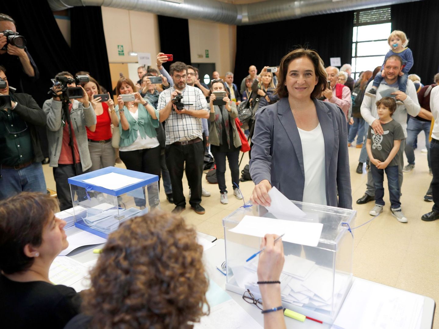 La alcaldesa y candidata de Barcelona en Comú a la reelección, Ada Colau. (EFE)