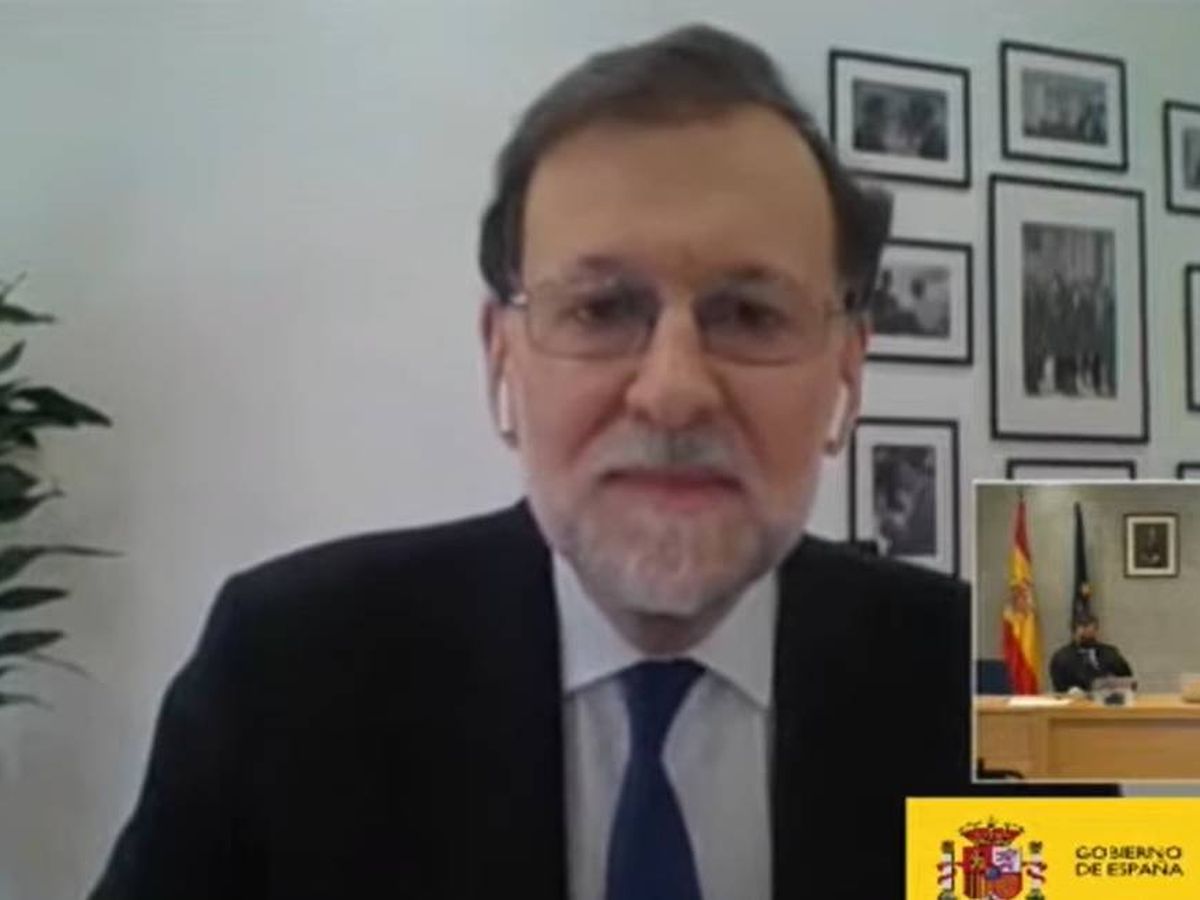 Foto: Mariano Rajoy, durante su declaración como testigo en el juicio. (EC)