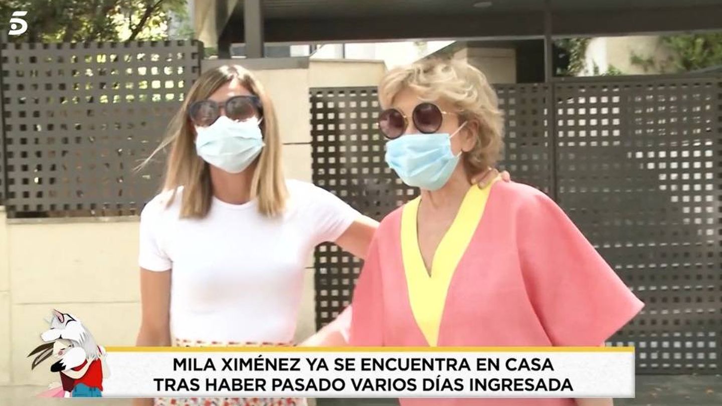 Mila Ximénez con su hija. (Telecinco).