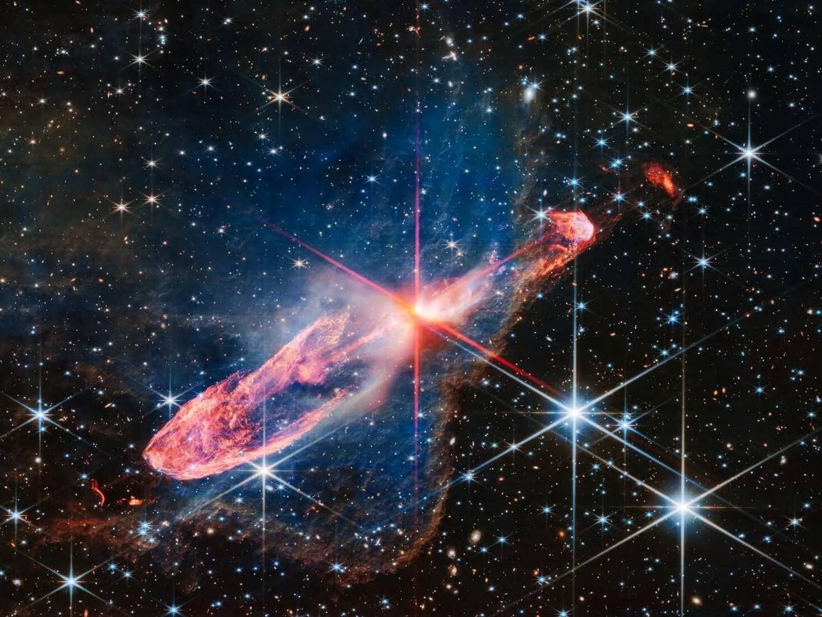 Foto: Imagen del telescopio espacial James Webb de cómo se forma una estrella. (NASA - ESA)