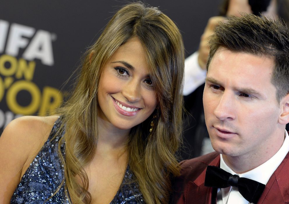 Foto: Leo Messi y Antonella Rocuzzo, en una imagen tomada durante la gala del Balón de Oro (I.C.)
