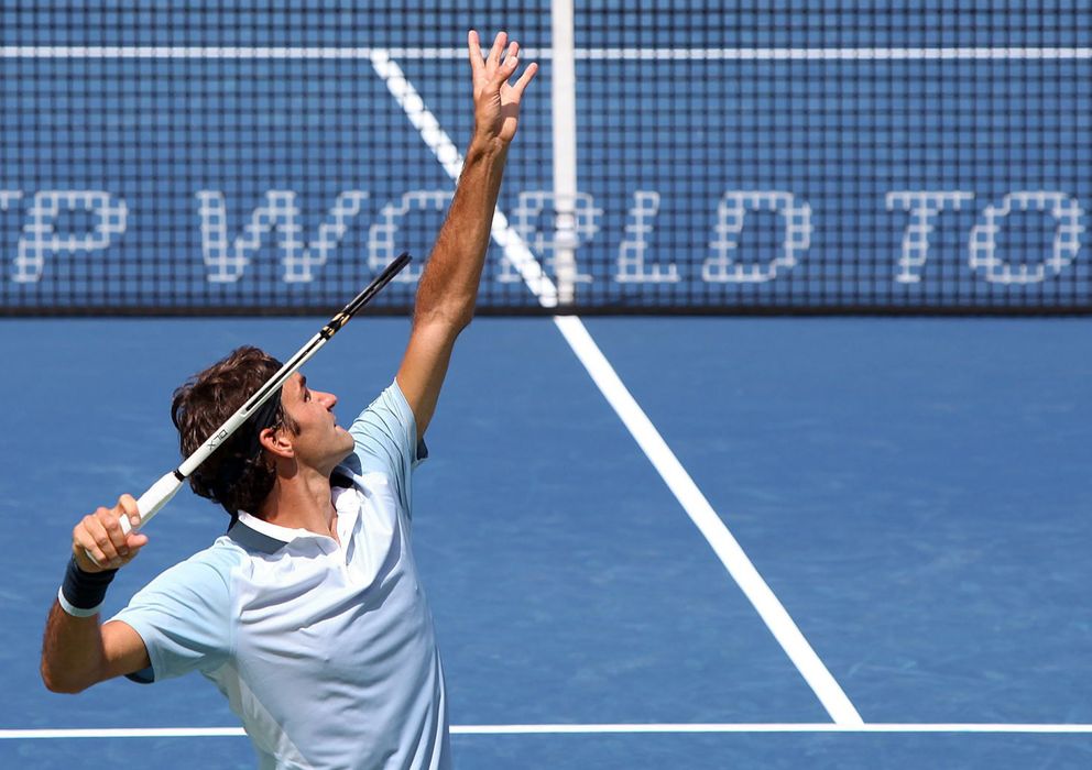 Foto: El suizo Roger Federer tuvo un cómodo debut en el US Open.