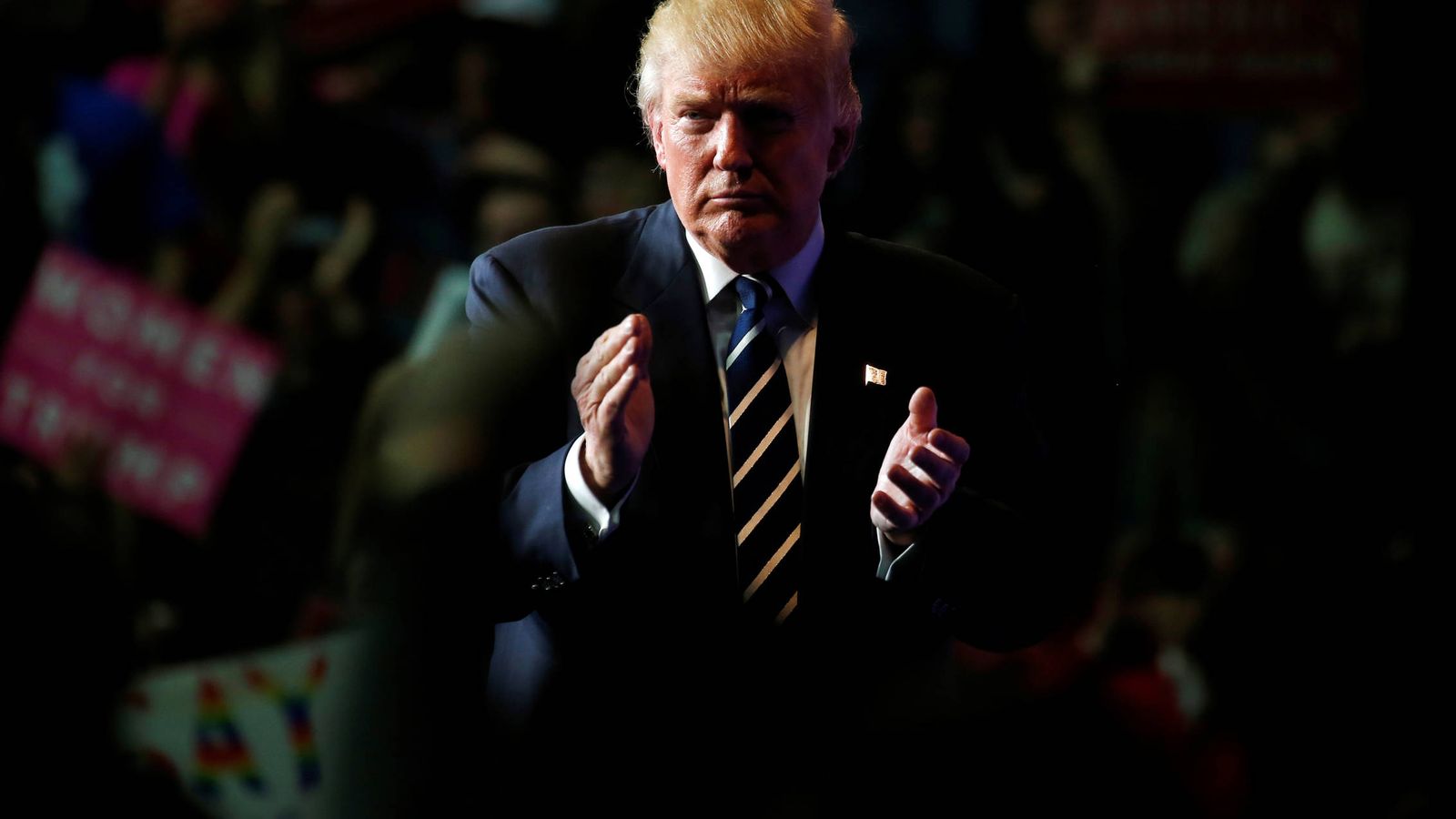Foto: El candidato republicano, Donald Trump, durante un mitin en Eau Claire, Wisconsin. (Reuters)