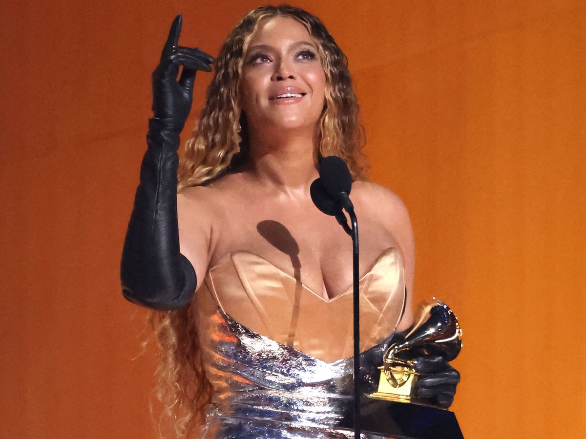 Foto: Beyoncé, en los Premios Grammy 2023. (Reuters/Mario Anzuoni)