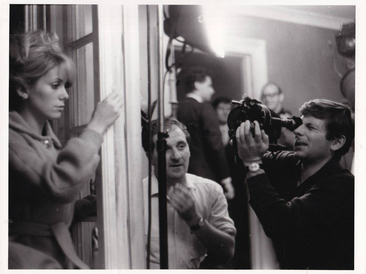 Catherine Deneuve durante el rodaje de 'Repulsión'. Roman Polanski. 1965.