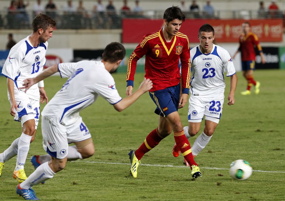 Foto: Álvaro Morata, en el partido ante Bosnia (Efe). 