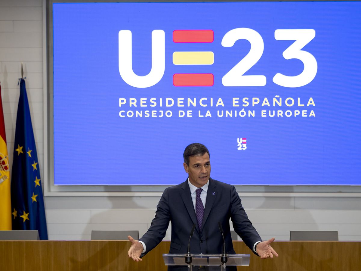 Foto: Sánchez, hoy en la CEOE. (EFE/Daniel González)