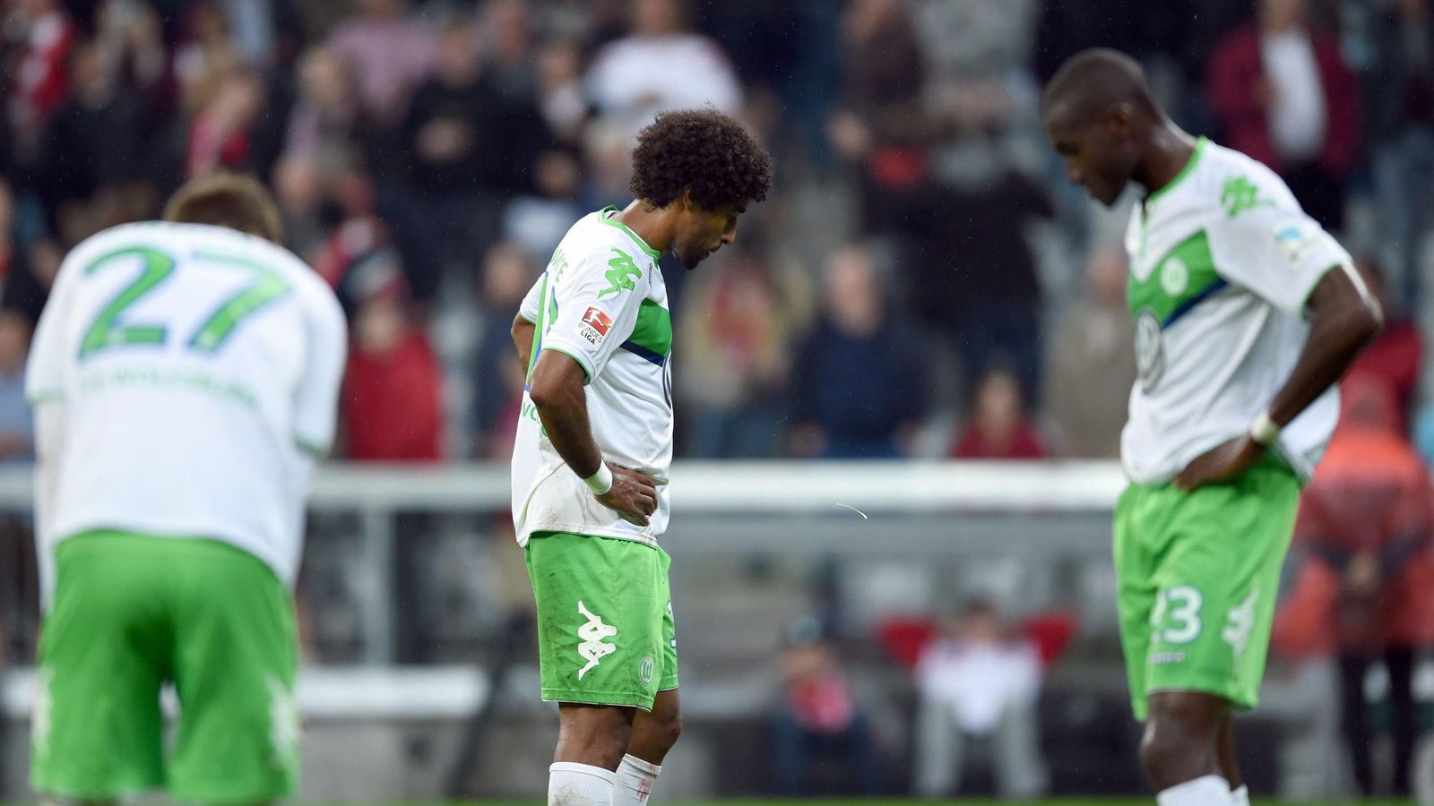 Foto: Los jugadores del Wolfsburgo, durante un partido de la presente temporada (Efe).