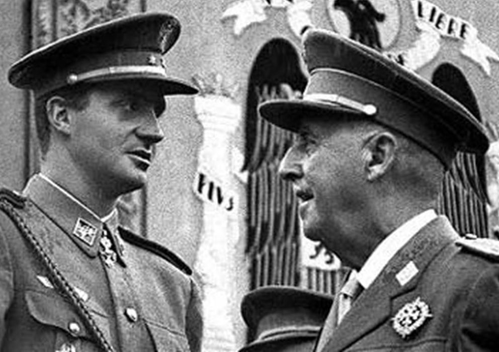 Foto: El Rey Juan Carlos, entonces Príncipe de España, y Francisco Franco (EFE)