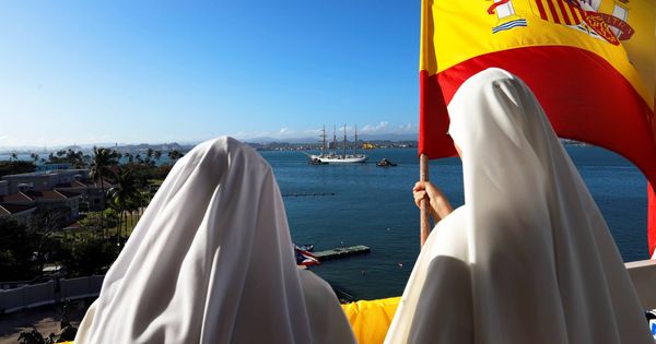 Foto: El buque-escuela de la Armada española Elcano llega a Puerto Rico. (EFE/Thais Llorca)