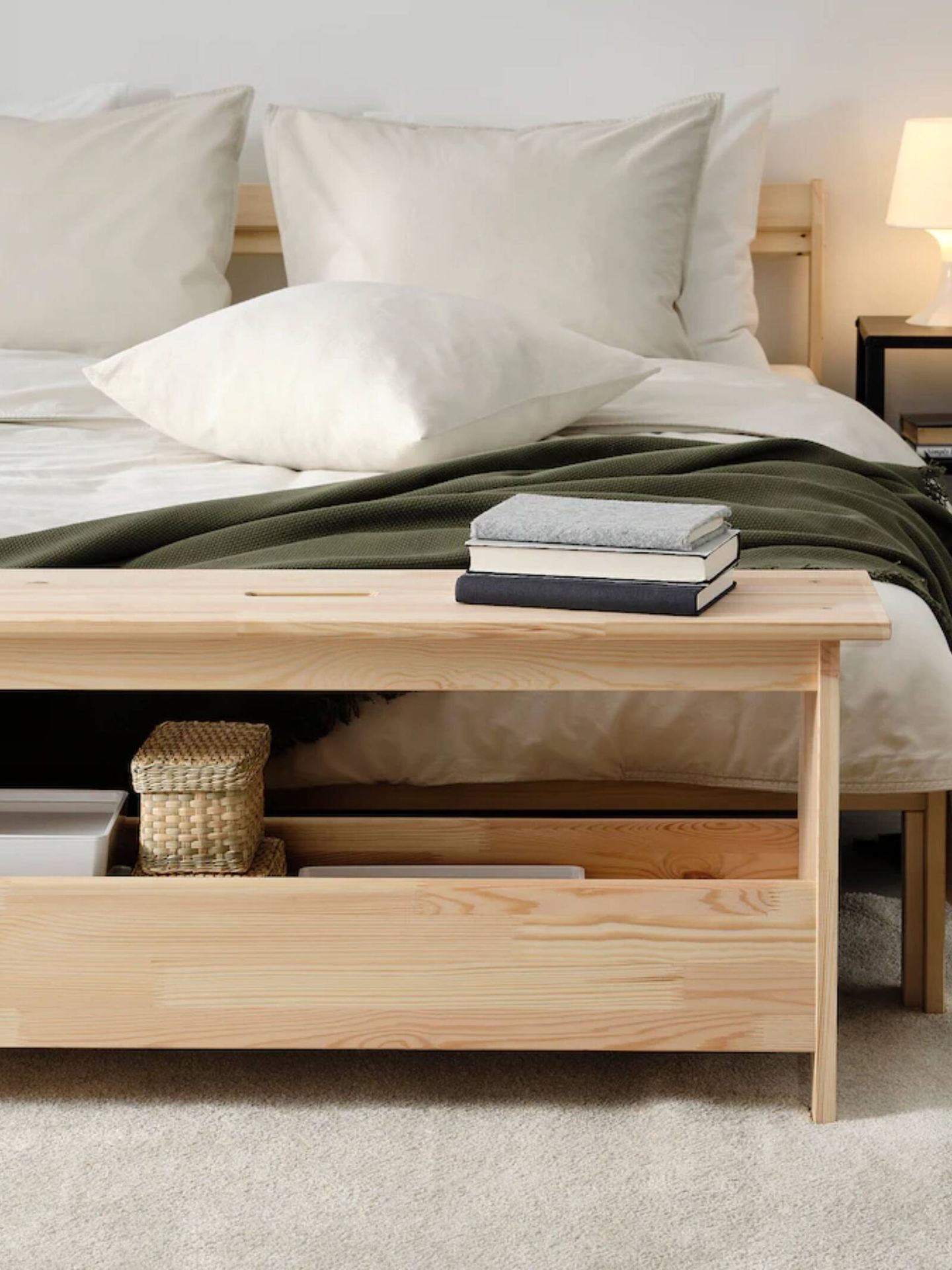 El banco de madera de Ikea ideal para cualquier estancia. (Cortesía)
