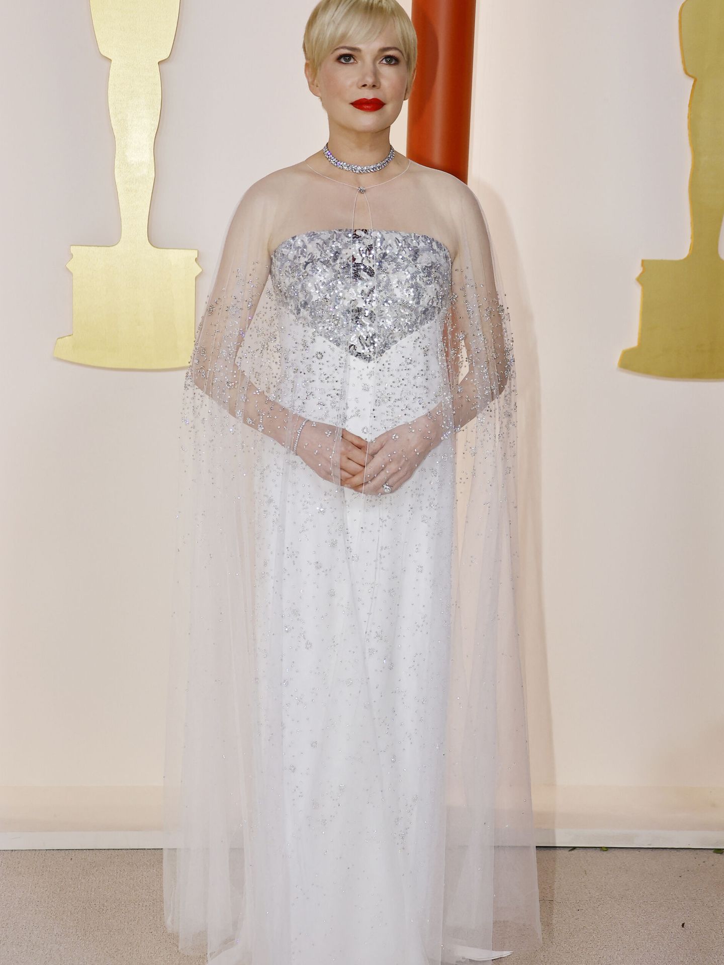 Michelle Williams, en la alfombra de los Oscar 2023. (Reuters/Eric Gaillard)