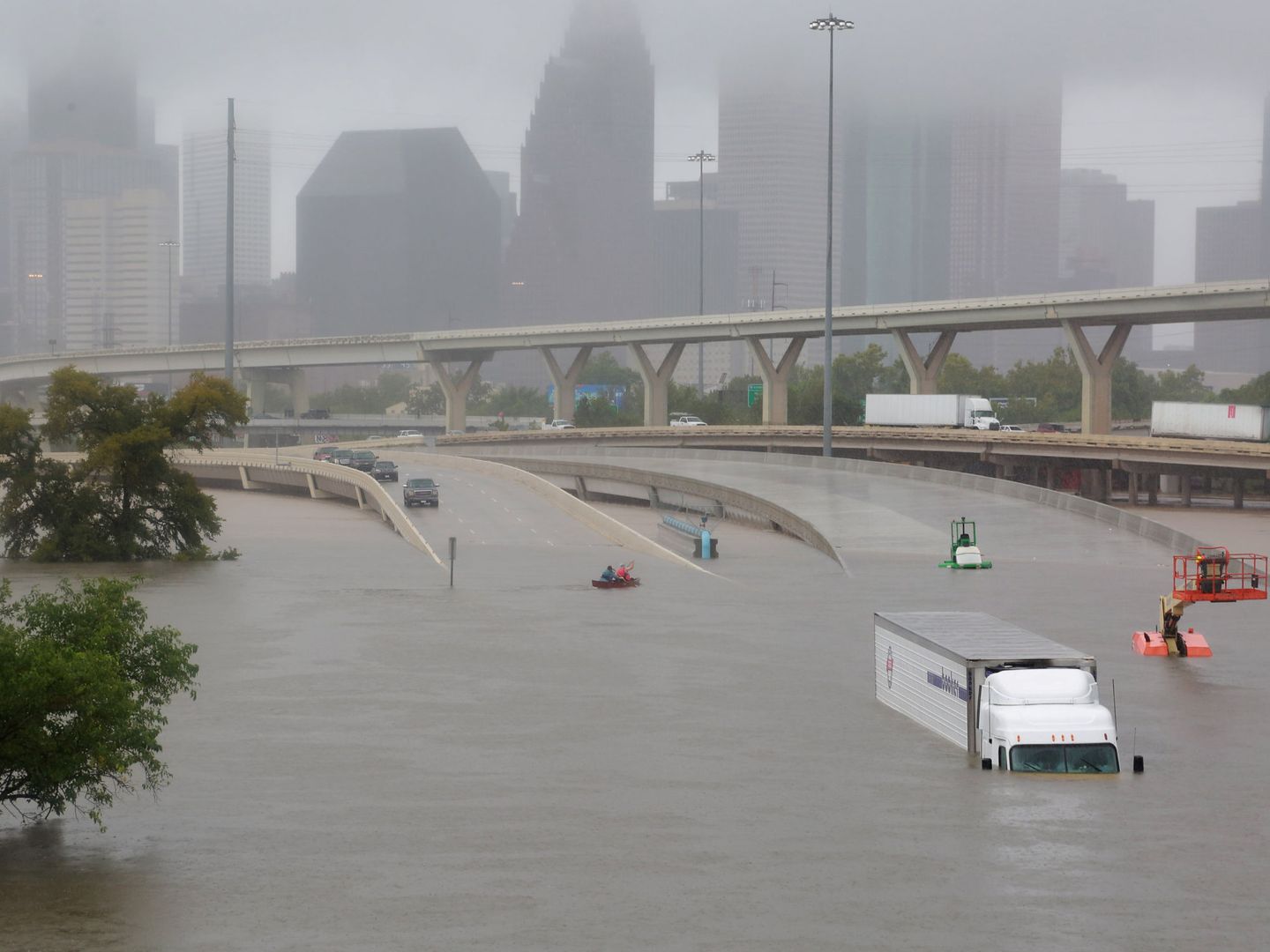 El huracán Harvey, a su paso por Texas. (Reuters)