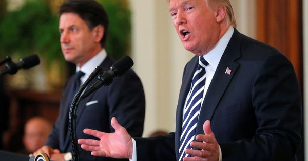 Foto: El presidente Donald Trump y el primer ministro italiano Giuseppe Conte en la Casa Blanca. (Reuters)