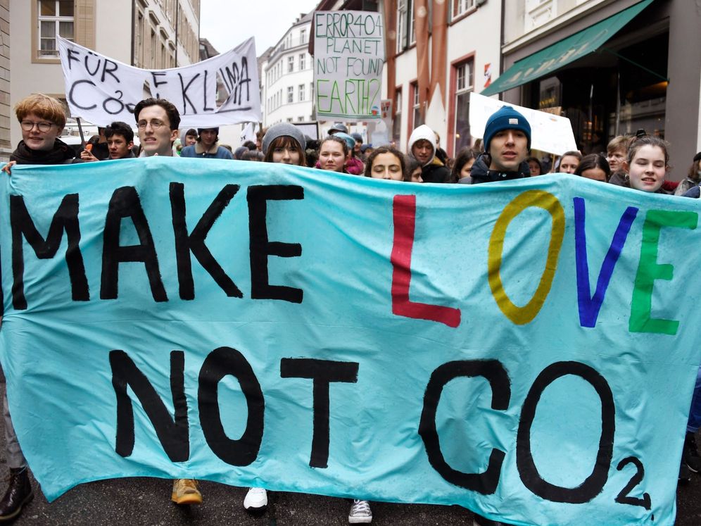 Foto: Manifestación contra el cambio climático en Suiza