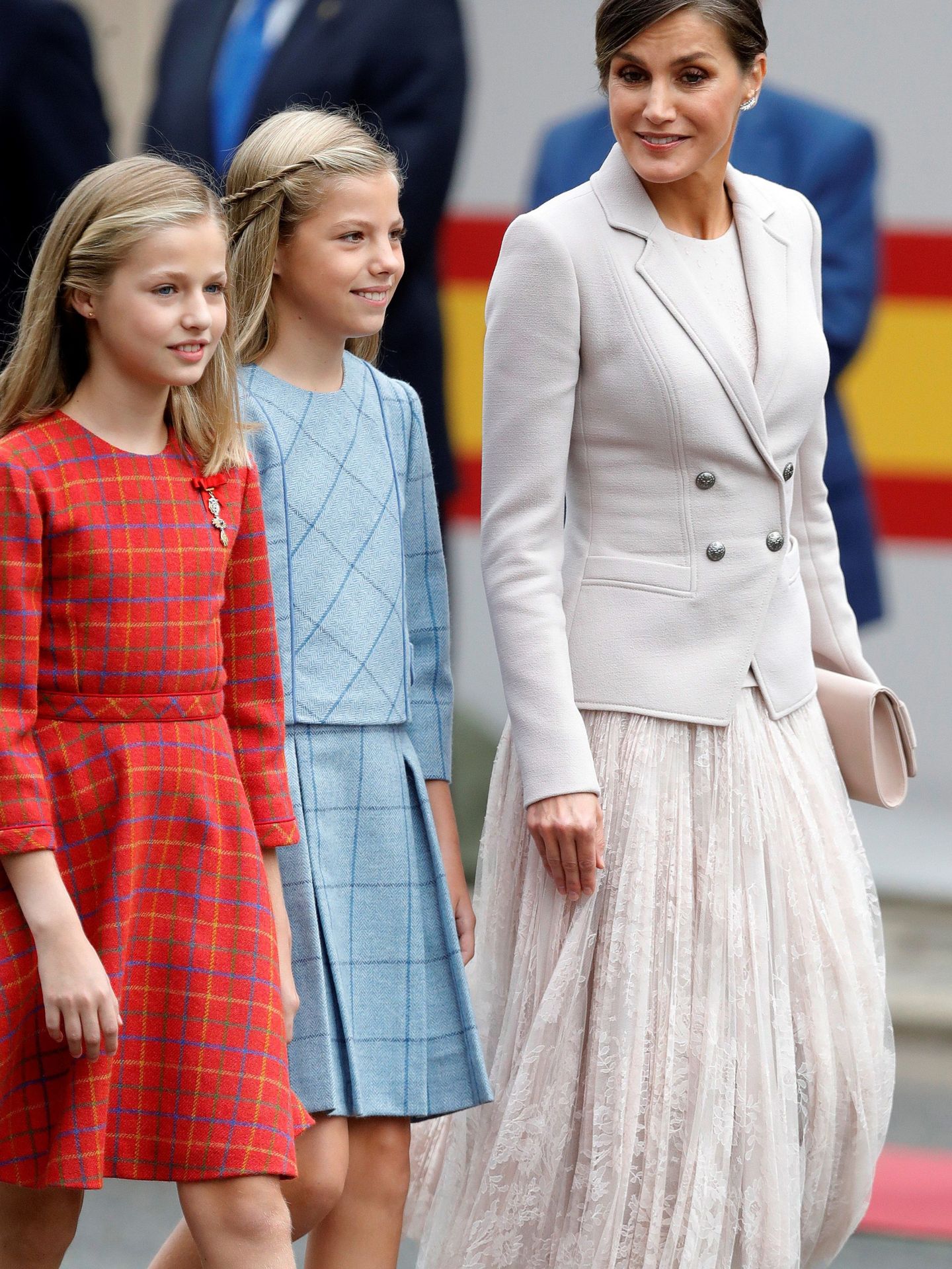 La reina Letizia junto a sus hijas en una imagen de archivo. (EFE)