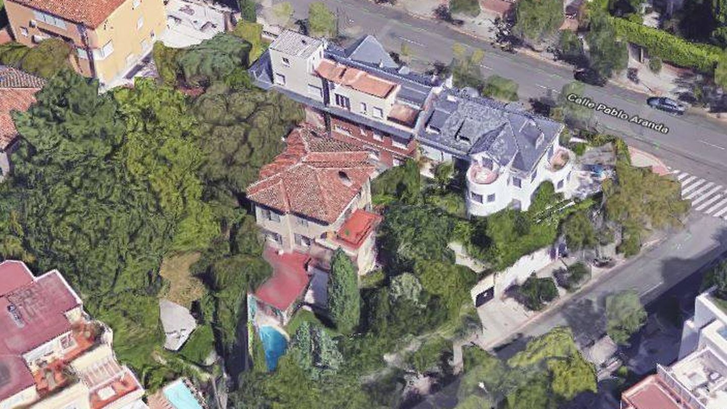 Vista aérea de la casa de la condesa de Romanones en Madrid.