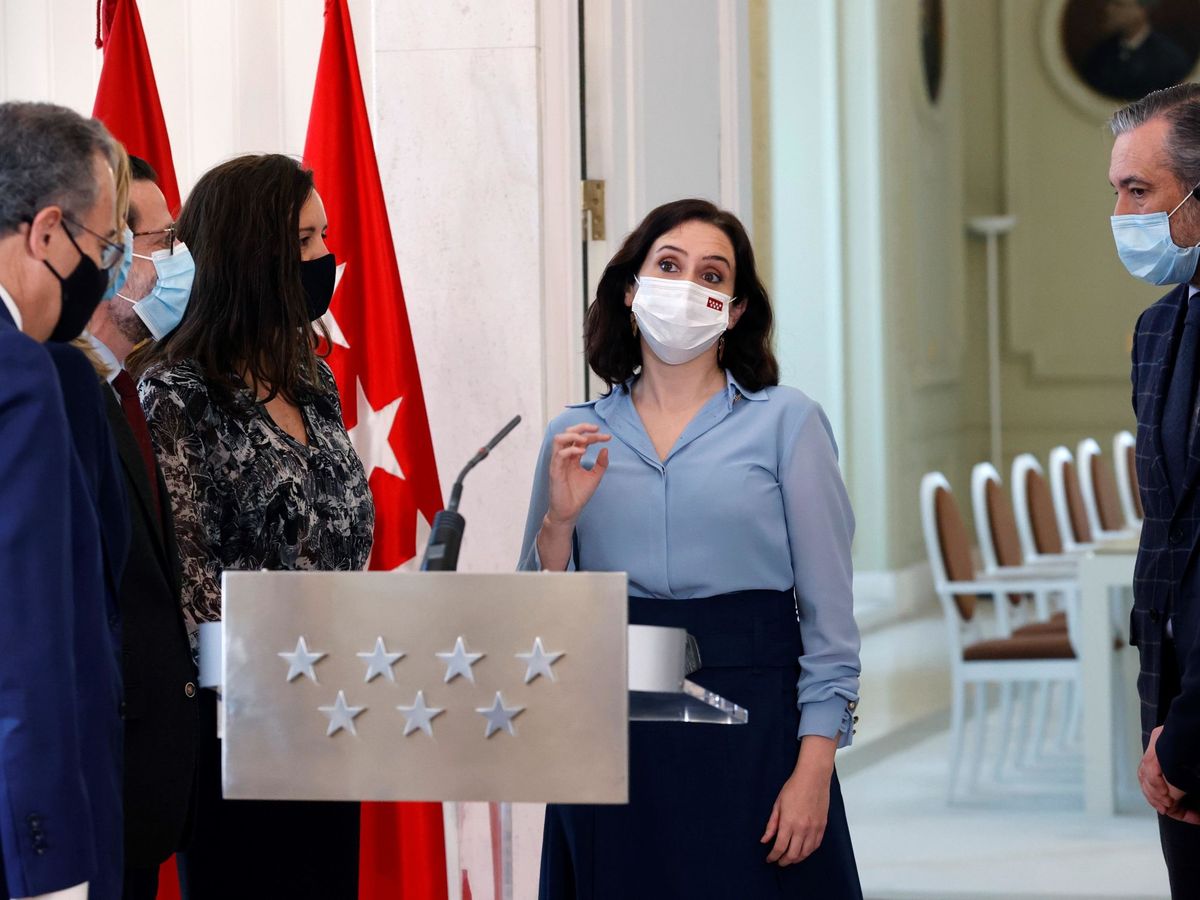 Foto: La presidenta madrileña, Isabel Díaz Ayuso (PP), este miércoles. (EFE)