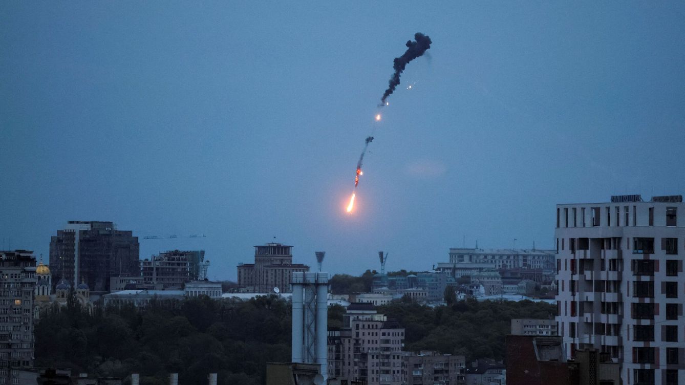 Foto: Explosión de un dron en Kiev, Ucrania.  (Reuters/Gleb Garanich)