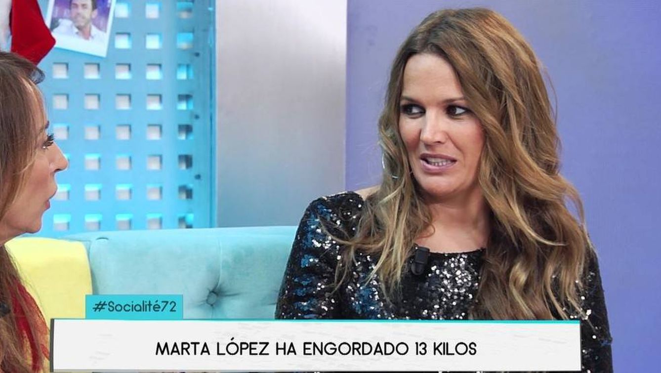 Marta López habla con María Patiño sobre su aumento de peso.