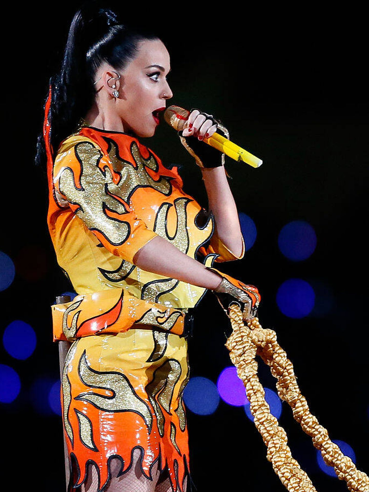 Katy Perry, durante su actuación en la Super Bowl 2015. (Getty Images)