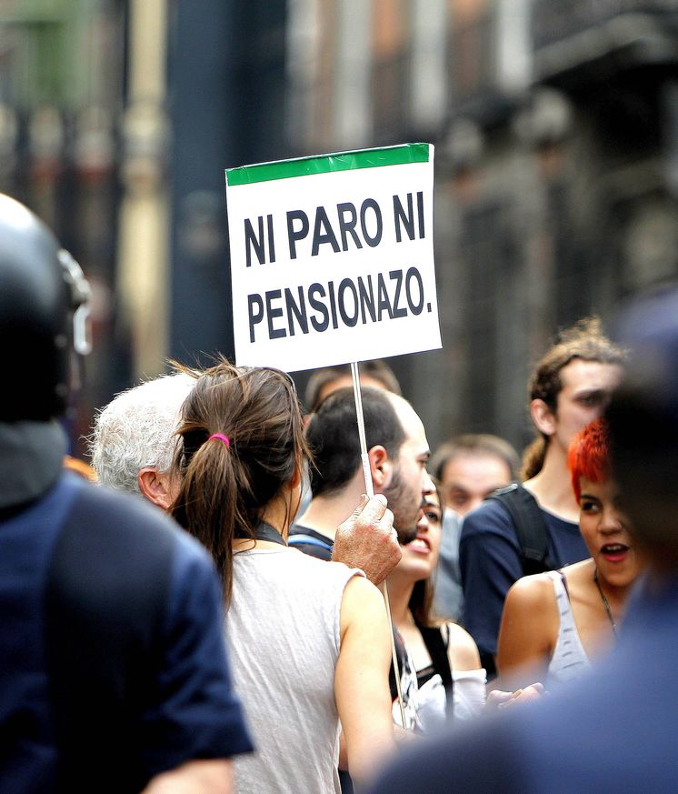 Foto: Protesta contra la reforma de las pensiones. (EFE)