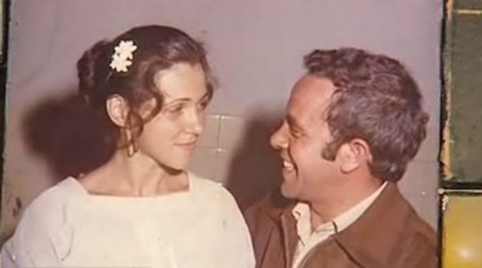 Emilia Robles y Julio Pérez Pinillos, el día de su boda.