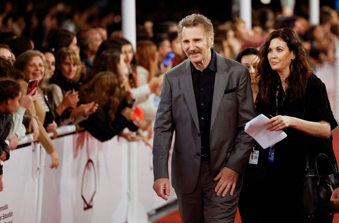 Liam Neeson a su llegada a la gala de clausura. (Reuters)