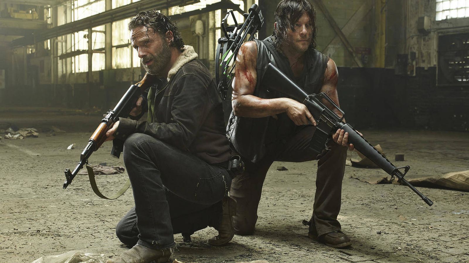 Foto: Secuencia con dos de los protagonistas de 'The Walking Dead'.