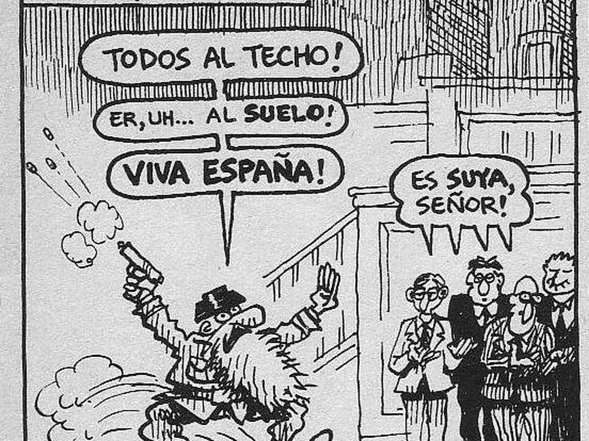 Foto: Viñeta perteneciente al cómic Golpe de Estado en España de Gilbert Shelton, publicado en la revista El Víbora Especial El Golpe (1981).