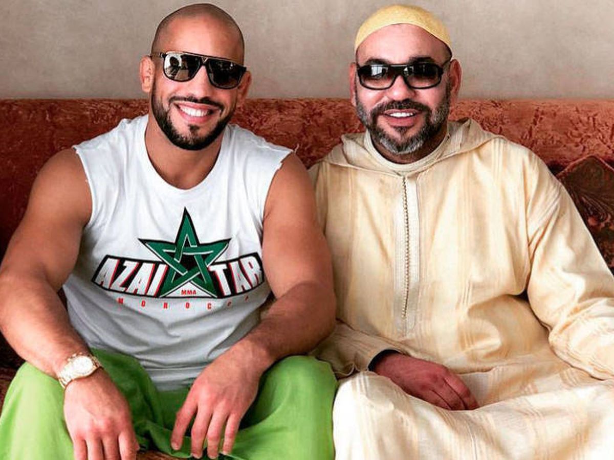 Foto: El boxeador conocido como Gladiator y Mohamed VI. (Instagram)