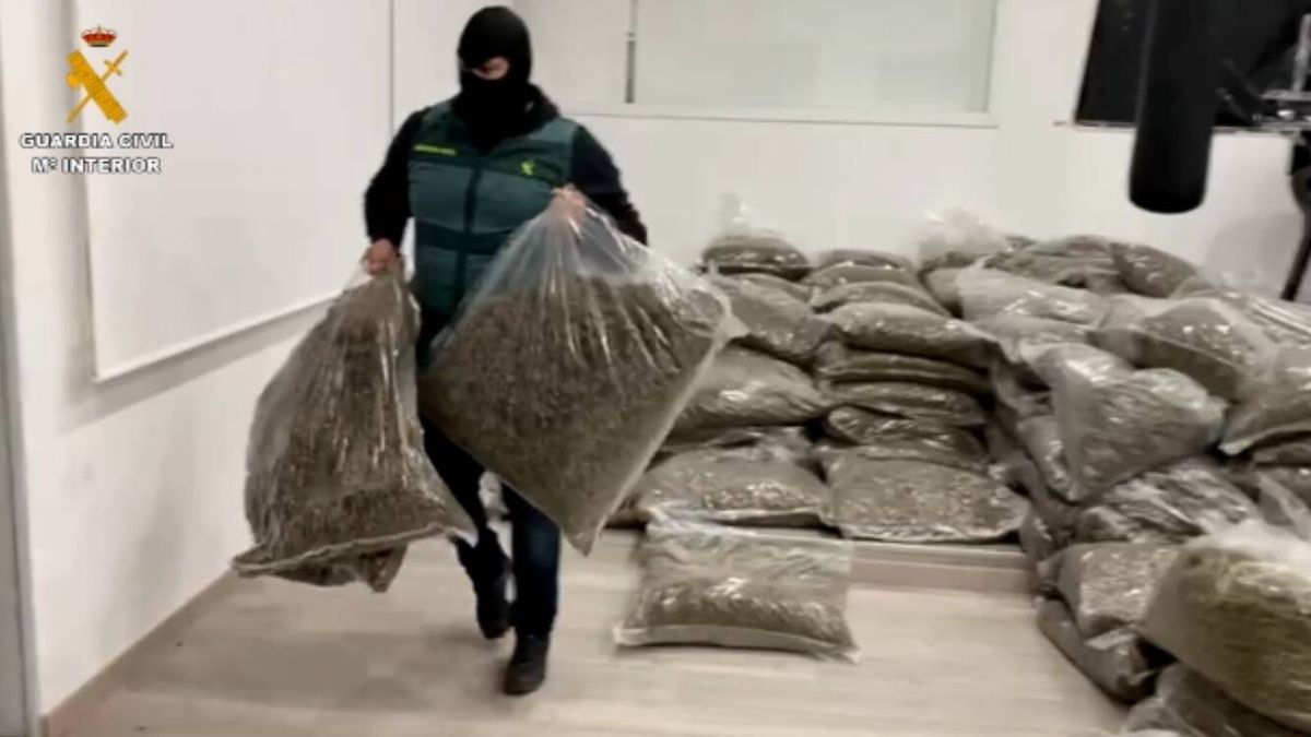 Ocho detenidos 'in fraganti' con más de 5.600 kilos marihuana envasada en Almería