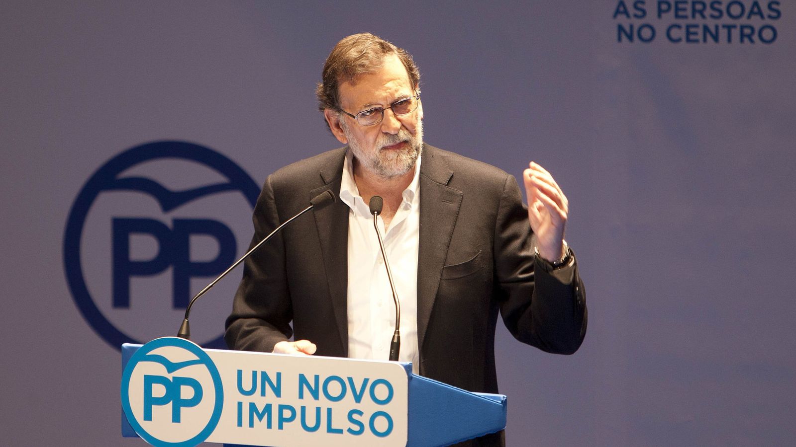 Foto: Mariano Rajoy, en Pontevedra. (EFE)