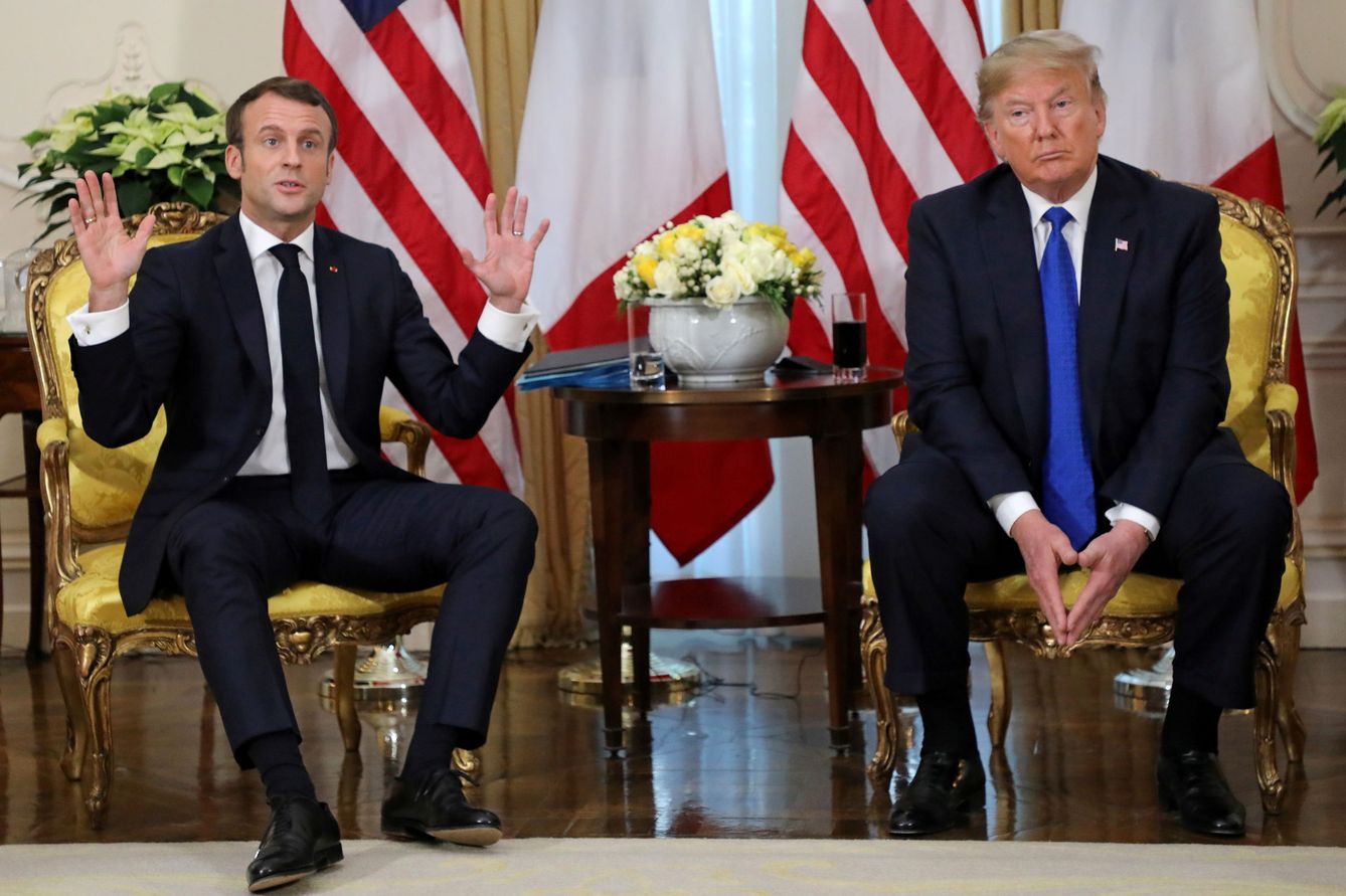 Emmanuel Macron y Donald Trump, en un encuentro. (Reuters)