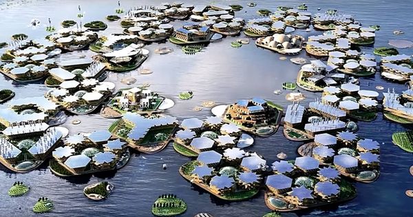 Foto: Imagen de cómo quedarían las ciudades flotantes. (CC)