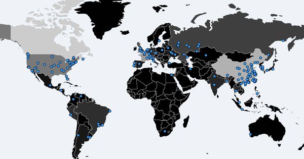 Foto: Mapa de países afectados por el ciberataque con 'ransomware'. (MalwareTech)