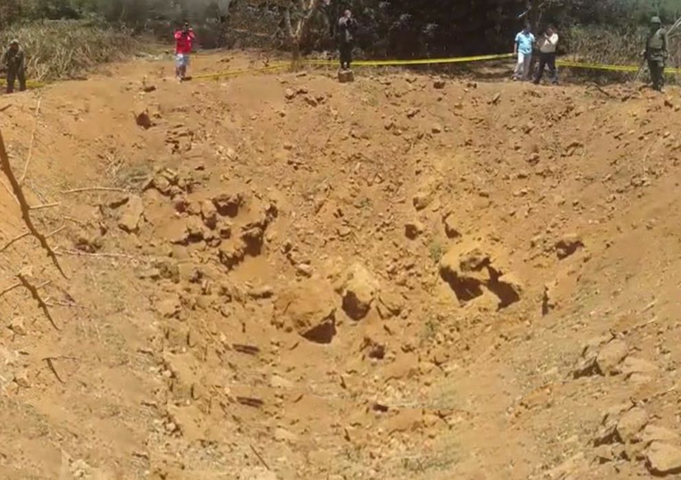 Foto: El cráter causado por el impacto (Diario Hoy)