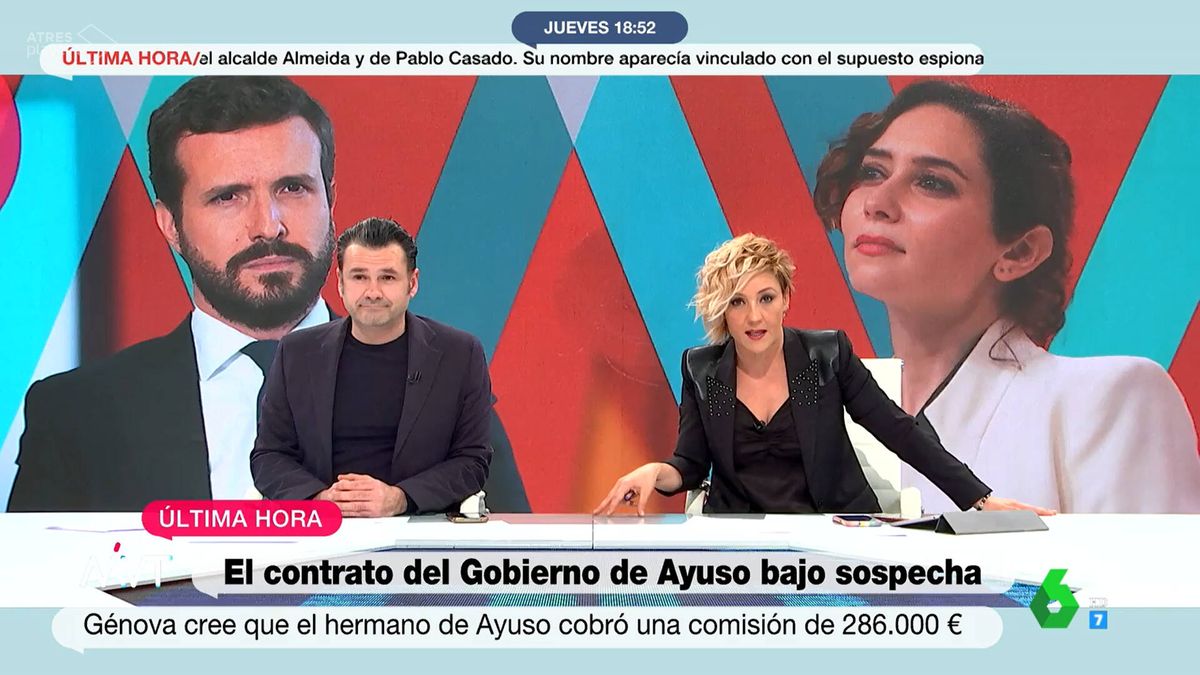 Esperanza Aguirre abandona, en directo, la entrevista de Cristina Pardo e Iñaki López