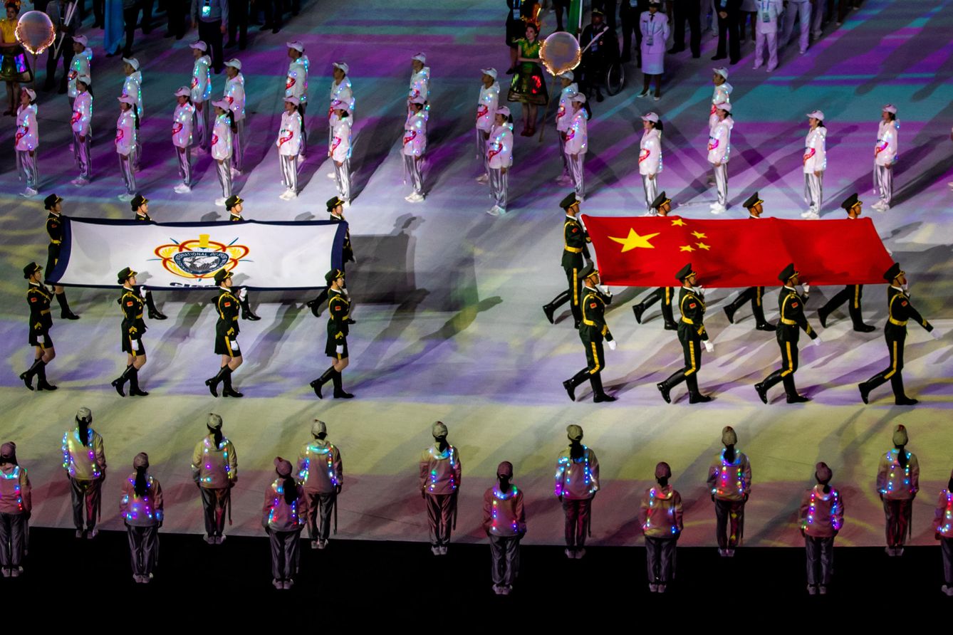 Ceremonia de los Juegos Militares de Wuhan el pasado octubre. (Reuters)