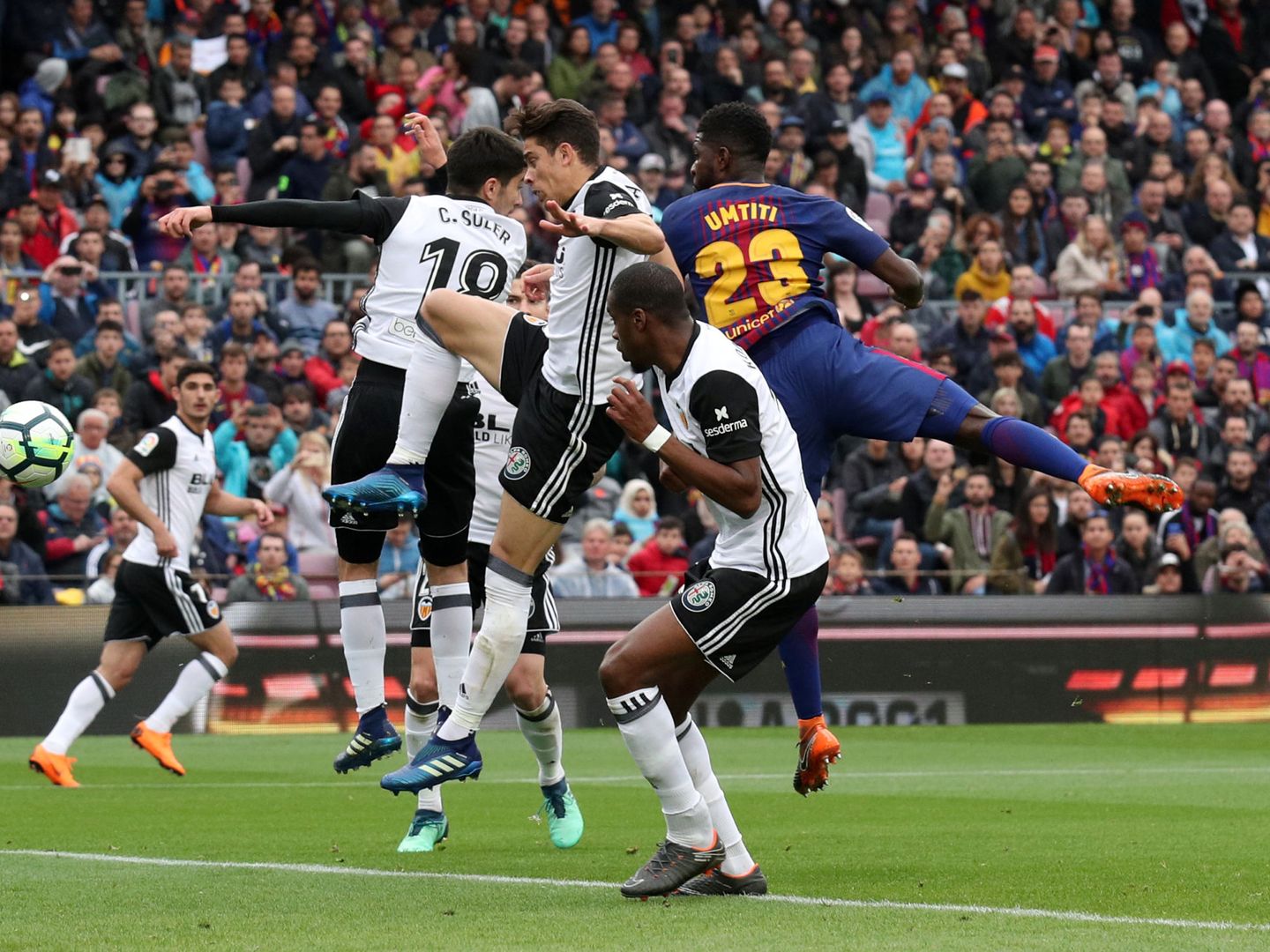 La acción del gol de Umtiti. (Reuters)