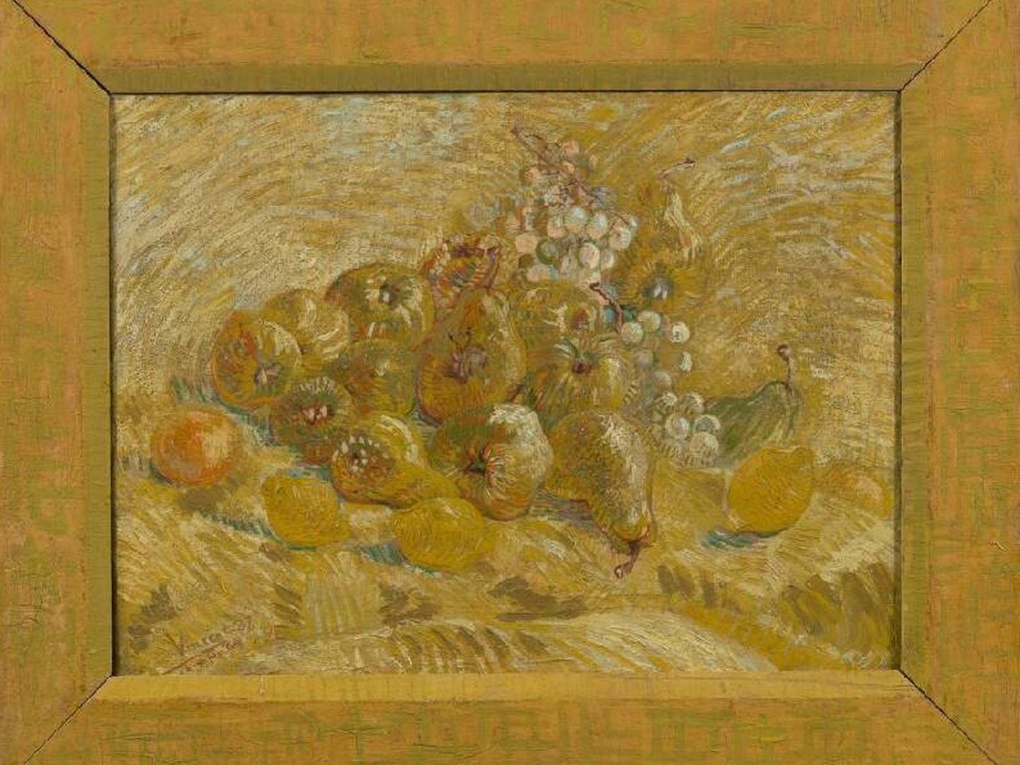 'Membrillos, limones, peras y uvas', pintado por Vincent van Gogh en 1887. MUSEO VAN GOGH