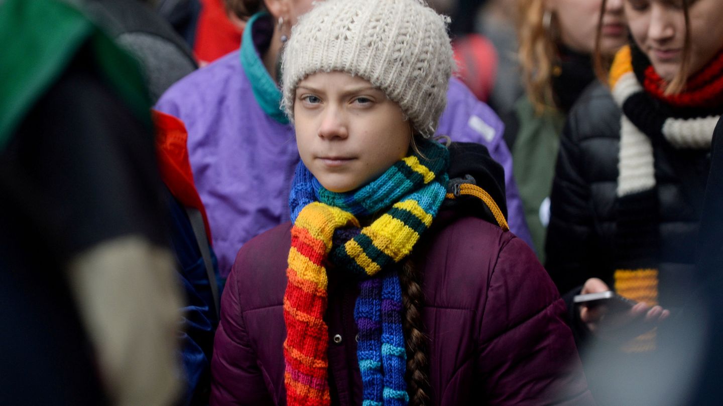 Greta Thunberg, durante una manifestación. (Reuters)