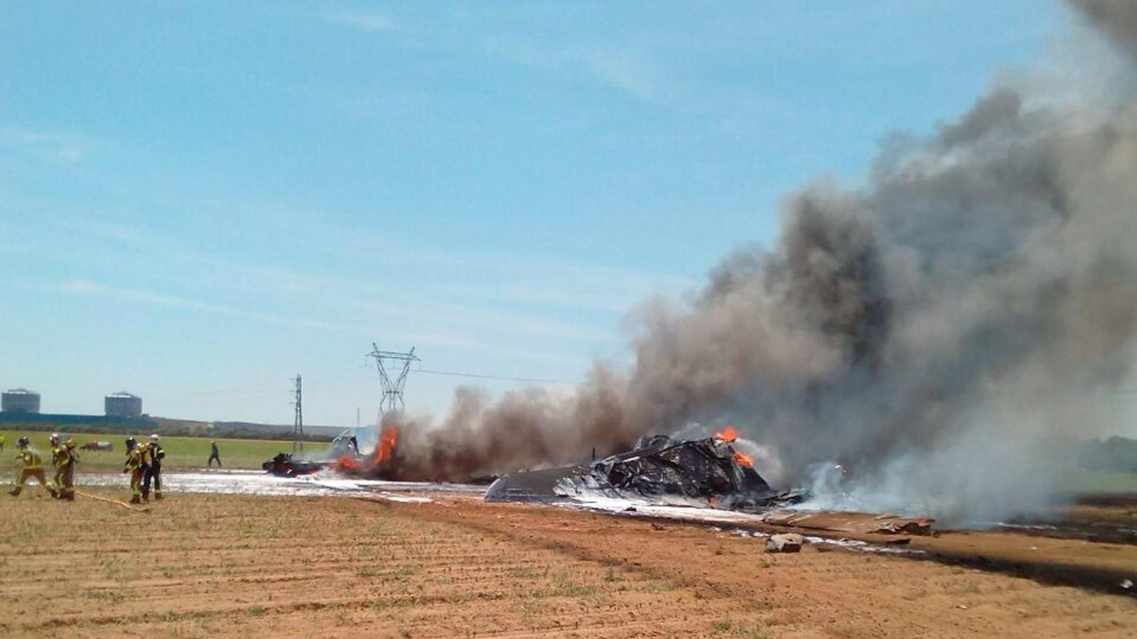 Foto: Accidente del Airbus A400 en Sevilla hace un año. (EFE)