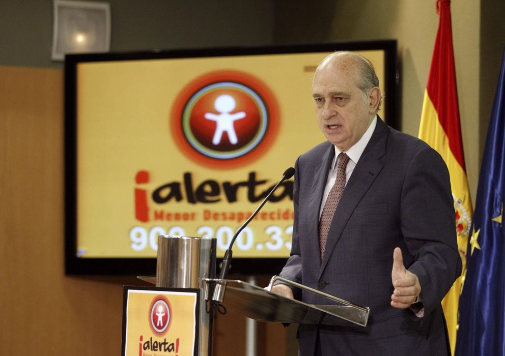 Foto: El ministro del Interior, Jorge Fernández Díaz, durante la presentación del sistema de ¡Alerta, menor desaparecido!